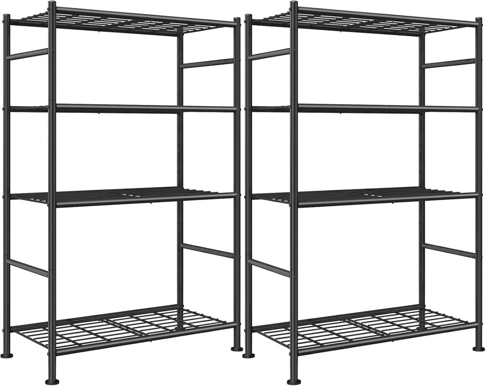 Sakugi 2-Pack 4-Tier Steel Garage Storage Shelves, 33.5"x12.6"x57" — view 2
