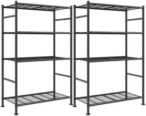 Sakugi 2-Pack 4-Tier Steel Garage Storage Shelves, 33.5"x12.6"x57"