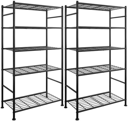 Sakugi 2-Pack 5-Tier Steel Garage Storage Shelves, 33.5"x12.6"x72"