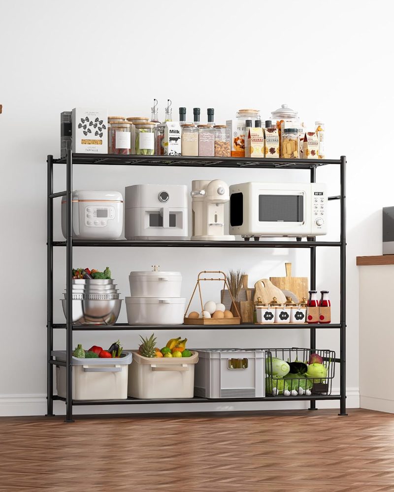 Sakugi 4-Tier Garage Shelving, 47.5" x 12.5" x 46.9", Black — view 3