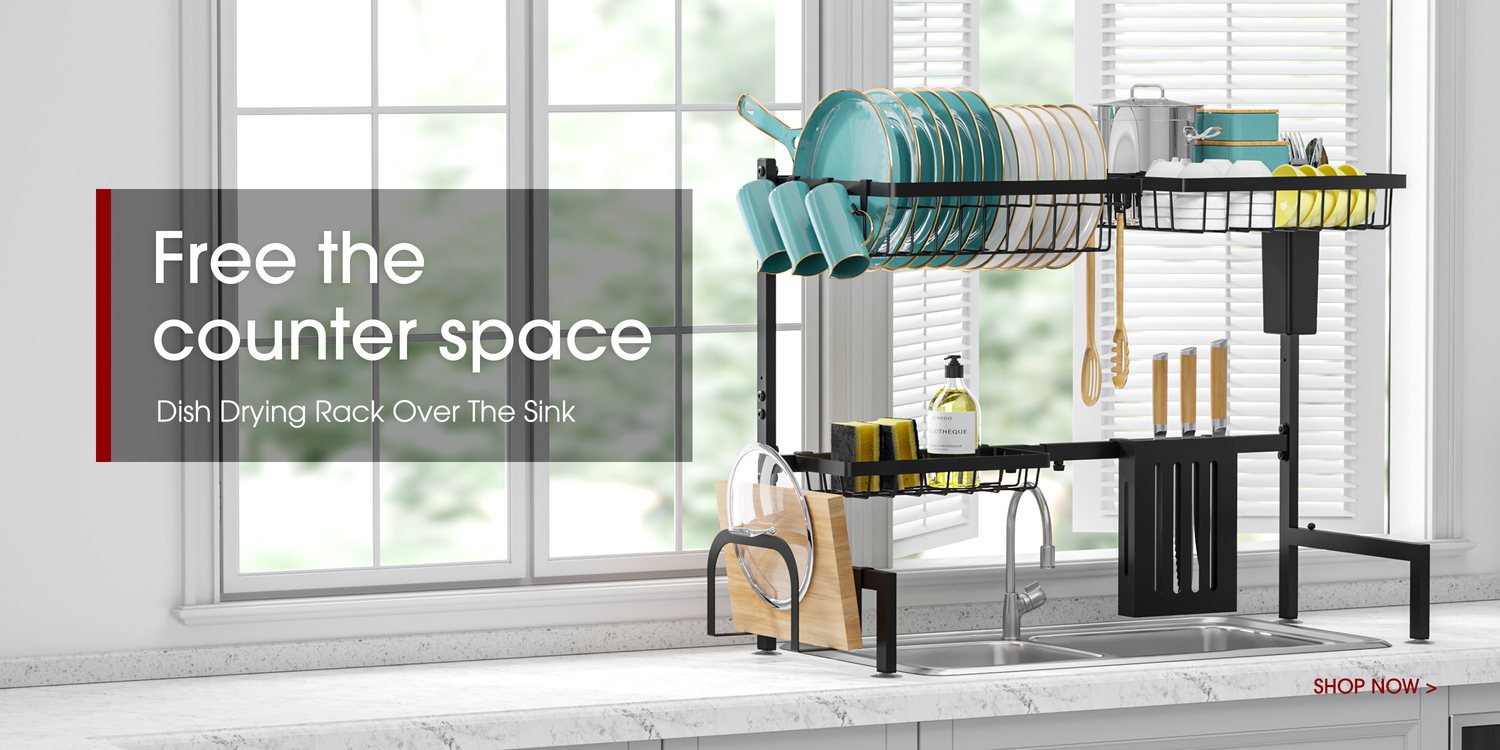 Free the counter space — Sakugi over-the-sink dish racks