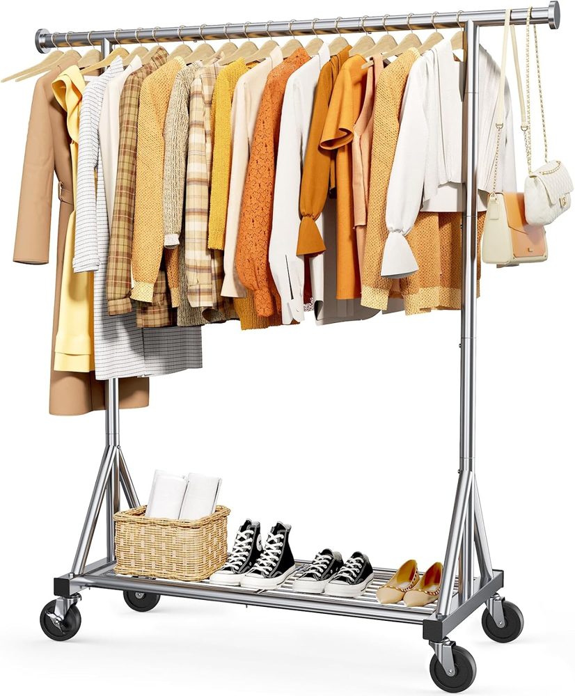 Sakugi Stainless Steel Clothes Rack Mesh Shelf, 42.5x16.5x65.9 — view 2