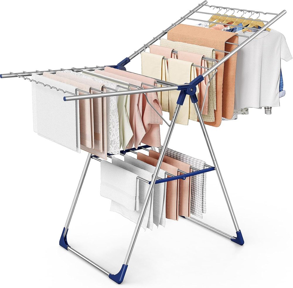 Sakugi Wing Clothes Drying Rack, 69.5" Adjustable Wings, Foldable — view 5
